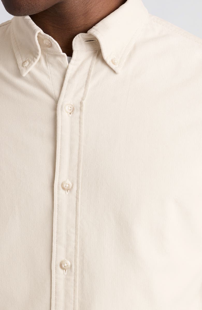 Bonobos Slim Fit Corduroy Button-Down Shirt, Alternate, color, Silver Birch