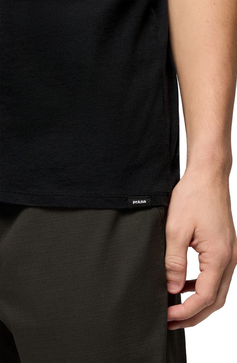 prAna Everyday Short Sleeve Regenerative Organic Cotton T-Shirt, Alternate, color, Black