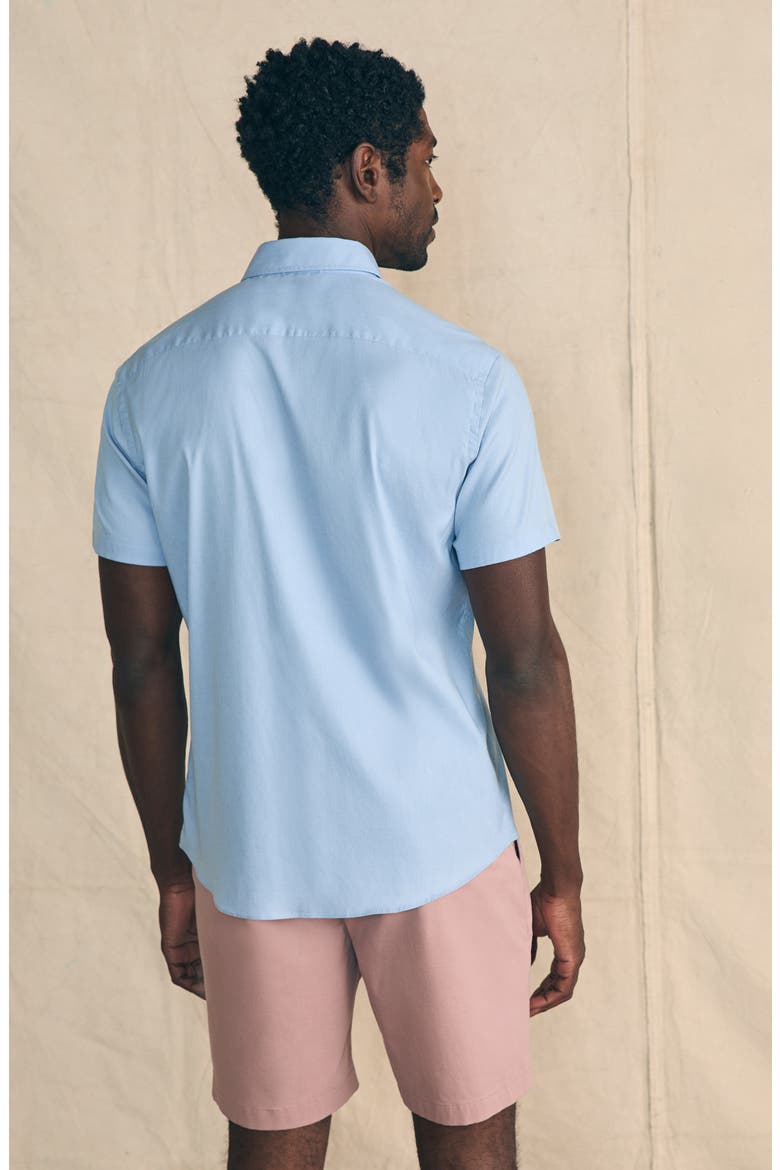 Movement Short Sleeve Button-Up Shirt, Alternate, color, ATLANTIC SKY