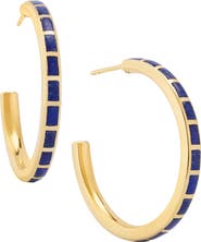 Jan Leslie Dash Hoop Earring Set In Sterling With 18K Gold Overlay