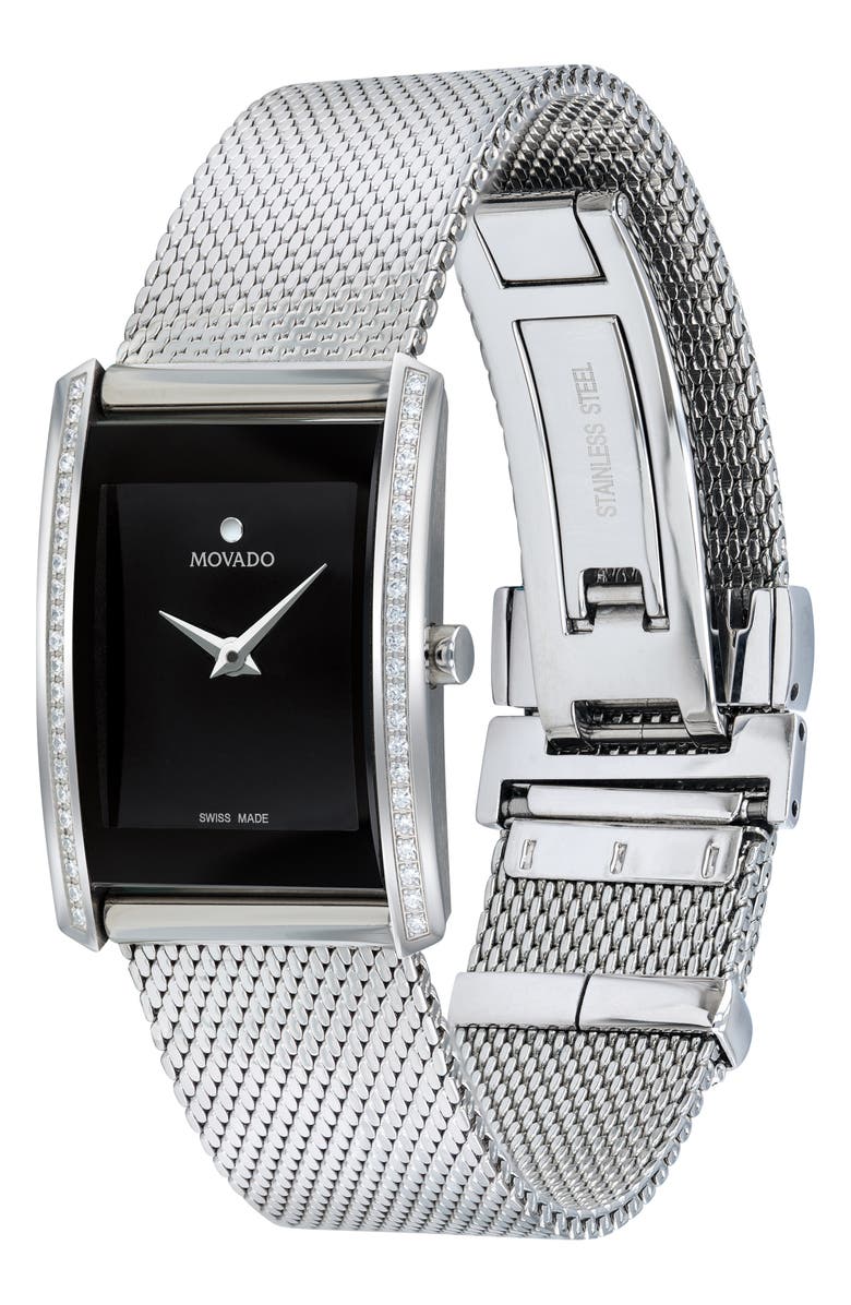 Movado La Nouvelle Diamond Bezel Bracelet Watch, 30mm, Alternate, color, 