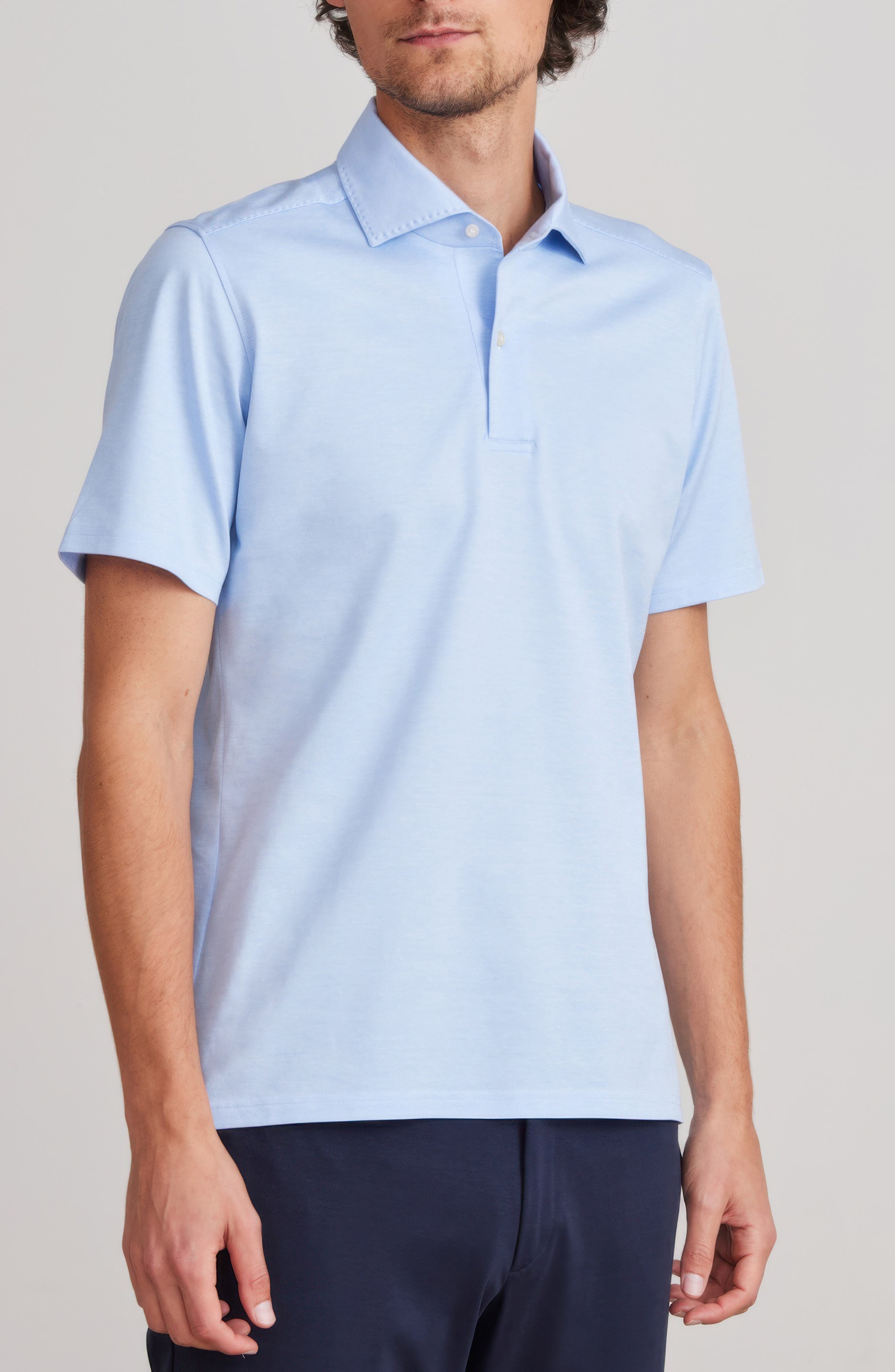Textured Cotton Knit Polo