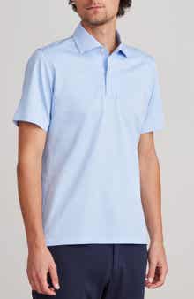 Textured Cotton Knit Polo