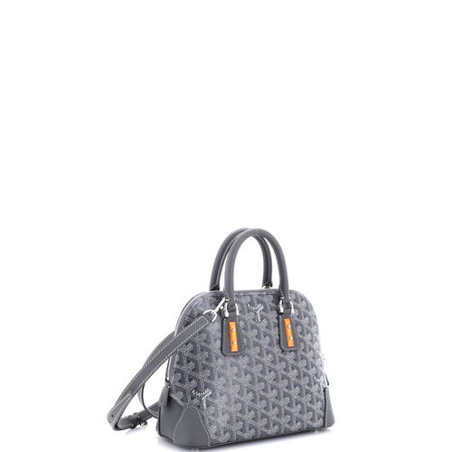 Pre-owned Goyard Goyard Vendome Bag Coated Canvas Mini In Gray