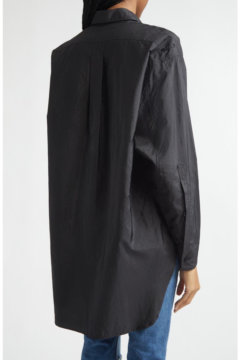 The Keegan Relaxed Boyfriend Button-Up Shirt, Alternate, color, BLACK