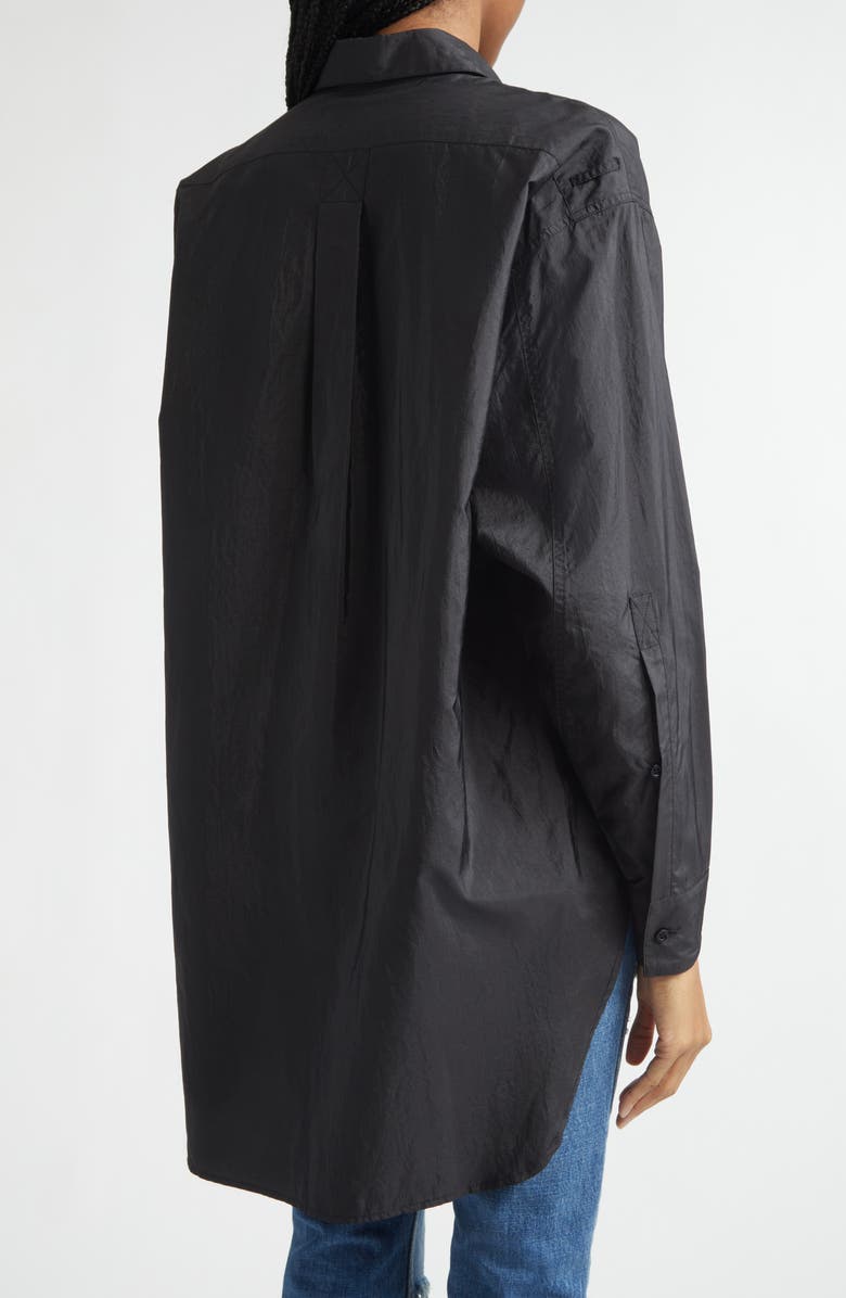 Brandon Maxwell The Keegan Relaxed Boyfriend Button-Up Shirt, Alternate, color, Black