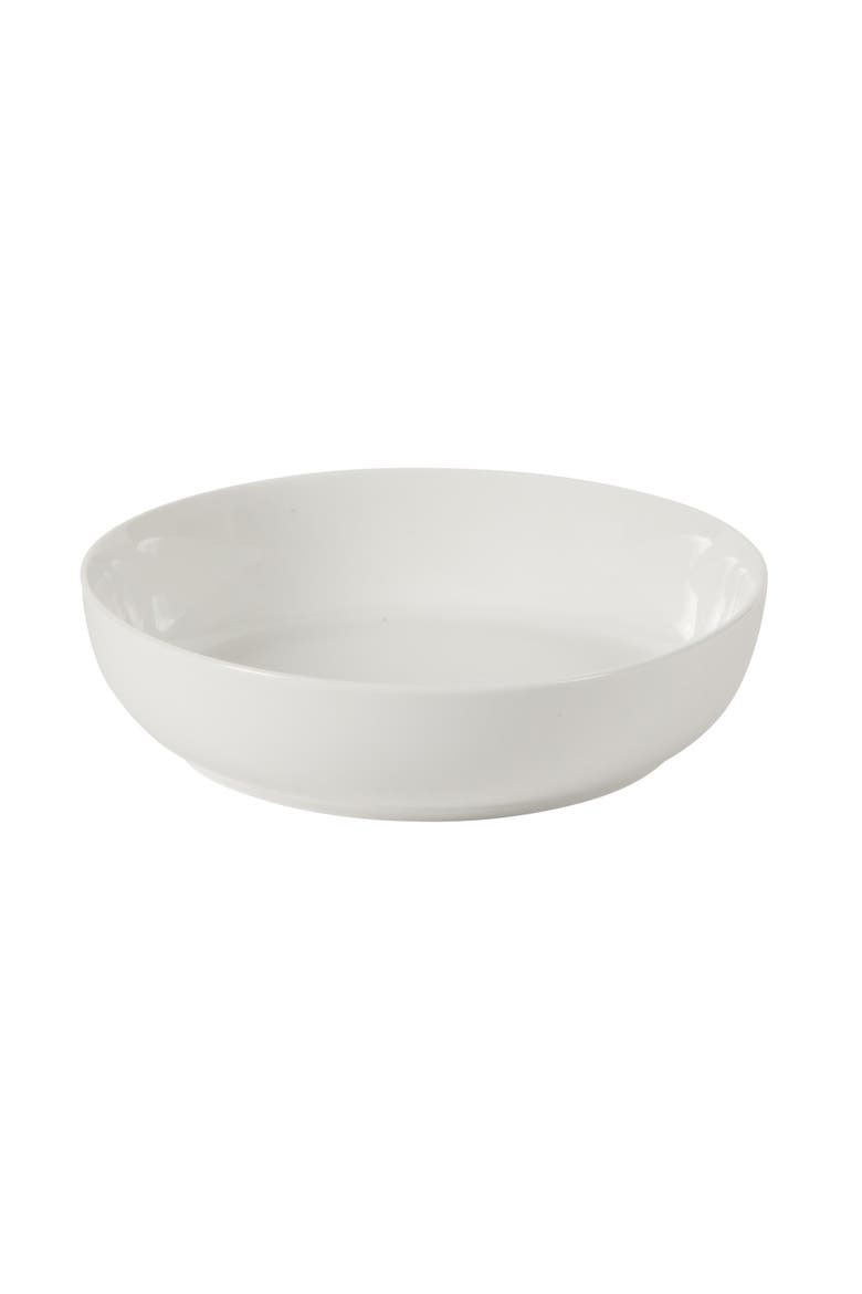 Zen Buffet Large Pasta Bowls Porcelain Ceramic Set, Alternate, color, White