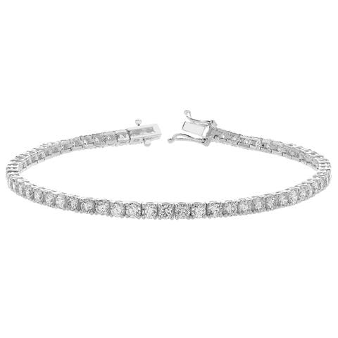 LMJ LoveGrown 10K White Gold Lab Grown Diamond Tennis Bracelets - 4.51 Cts