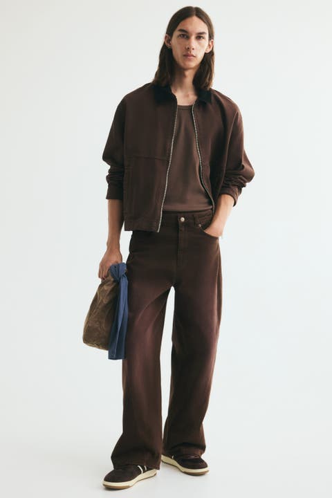 Loose-Fit Wide-Leg Twisted-Seam Jeans
