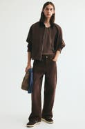 H&M Loose-Fit Wide-Leg Twisted-Seam Jeans