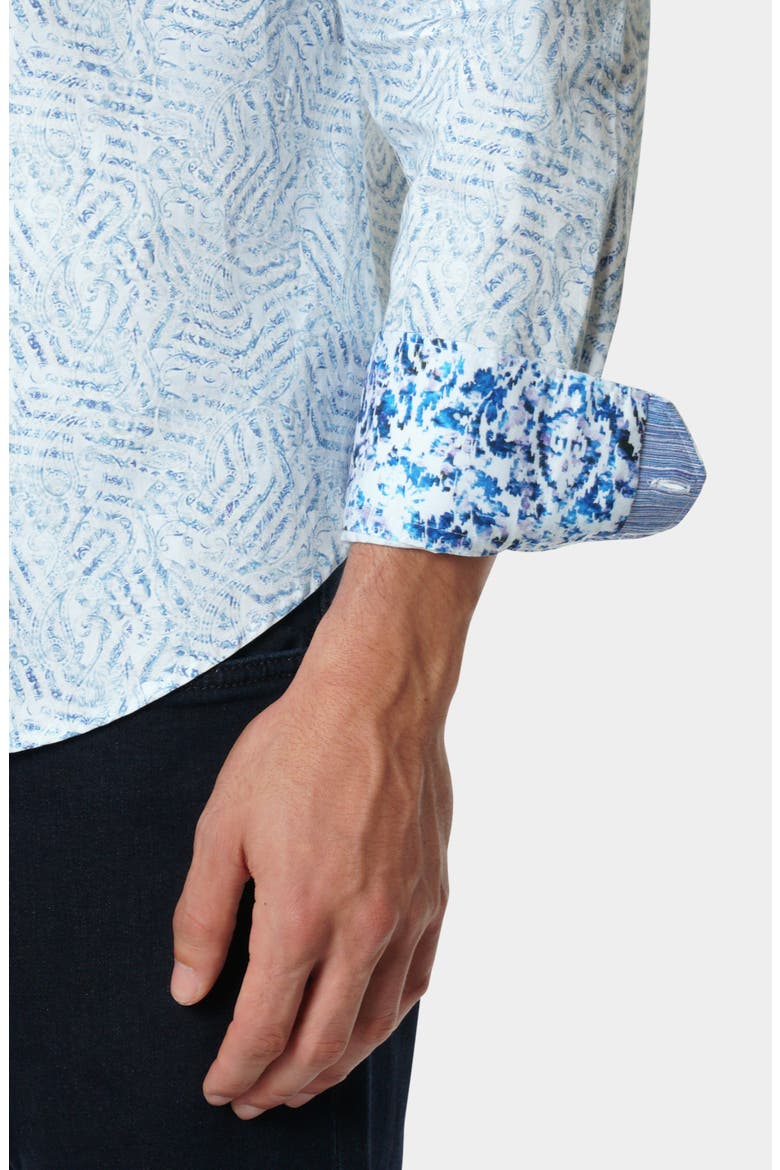 Paisley Print Cotton Button-Up Shirt, Alternate, color, MULTI