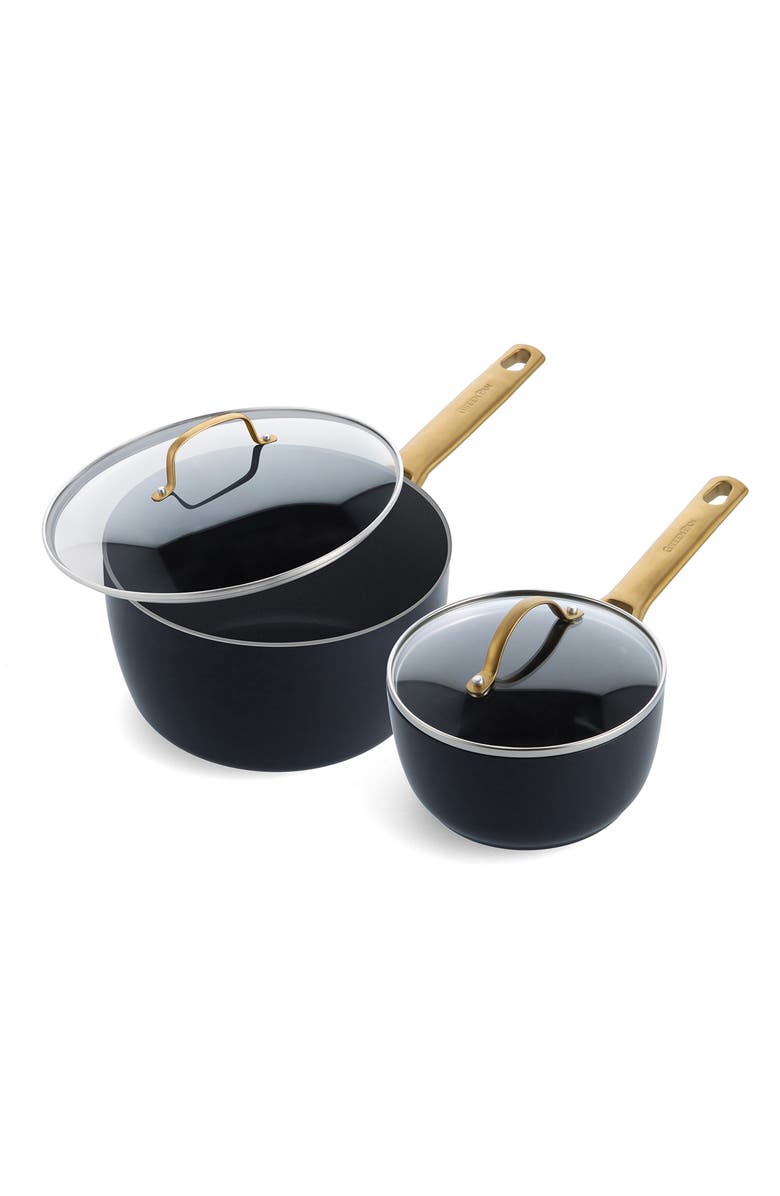 GreenPan Reserve Black 4-Piece Hard Anodized Aluminum Ceramic Nonstick Pan Set, Main, color, 