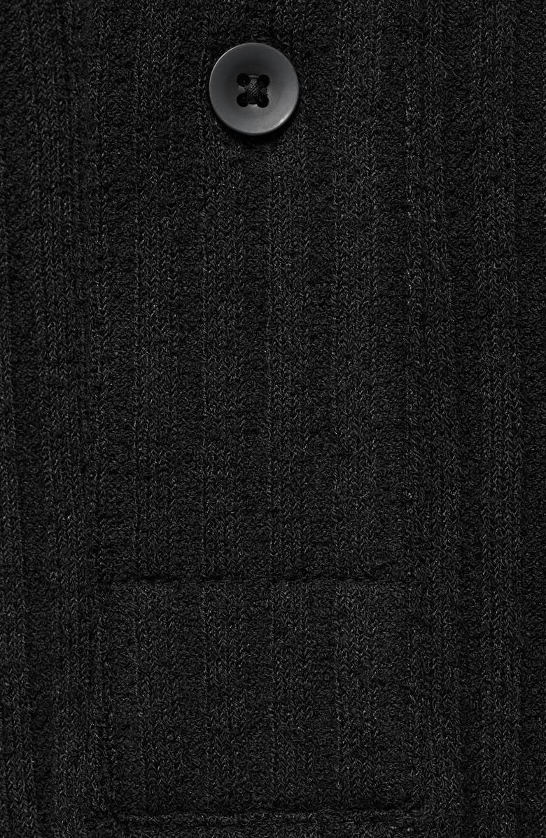 MANGO Textured Knit Polo, Alternate, color, Black