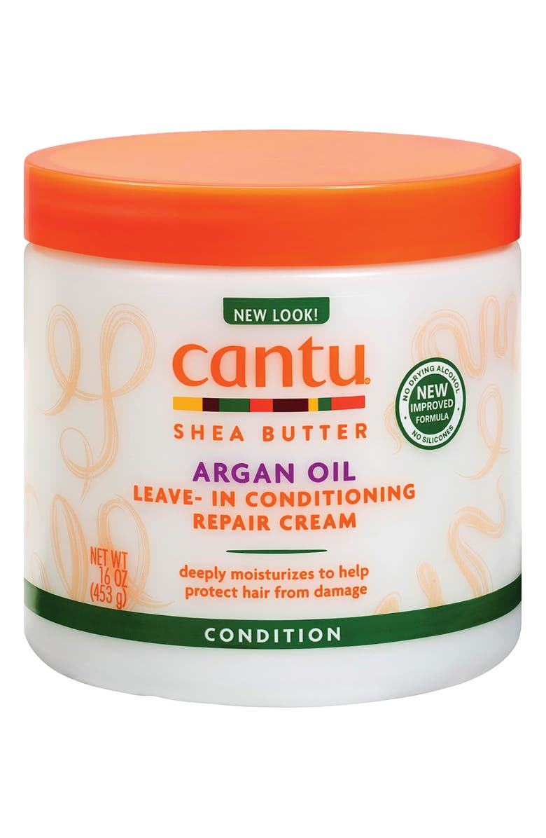 cantu Argan Oil Leave-In Conditioner Repair Cream - 16 oz., Main, color, 