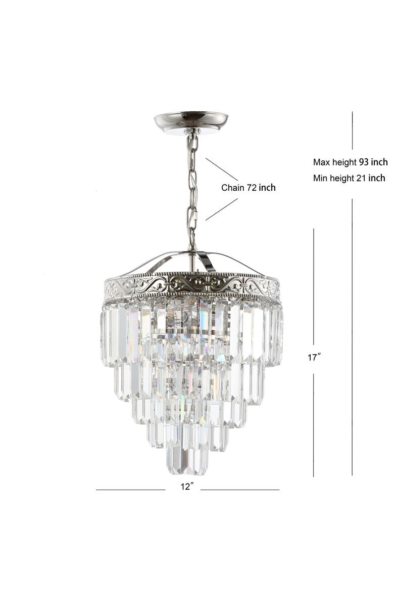 JONATHAN Y Wyatt 2-Light Crystal LED Chandelier, Alternate, color, 
