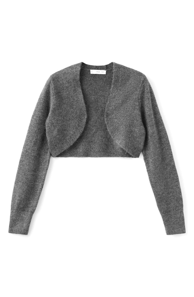 MANGO Metallic Crop Cardigan, Alternate, color,