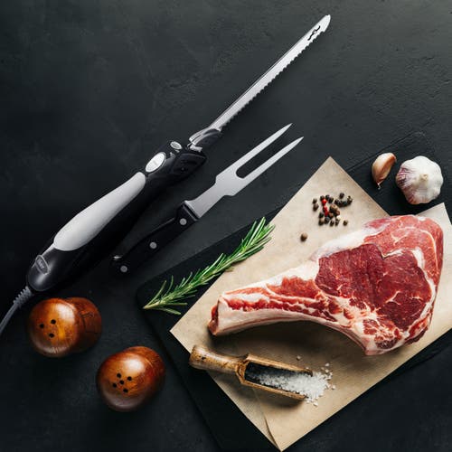 Oster Electric Knife With Carving Fork And Storage Case In Black
