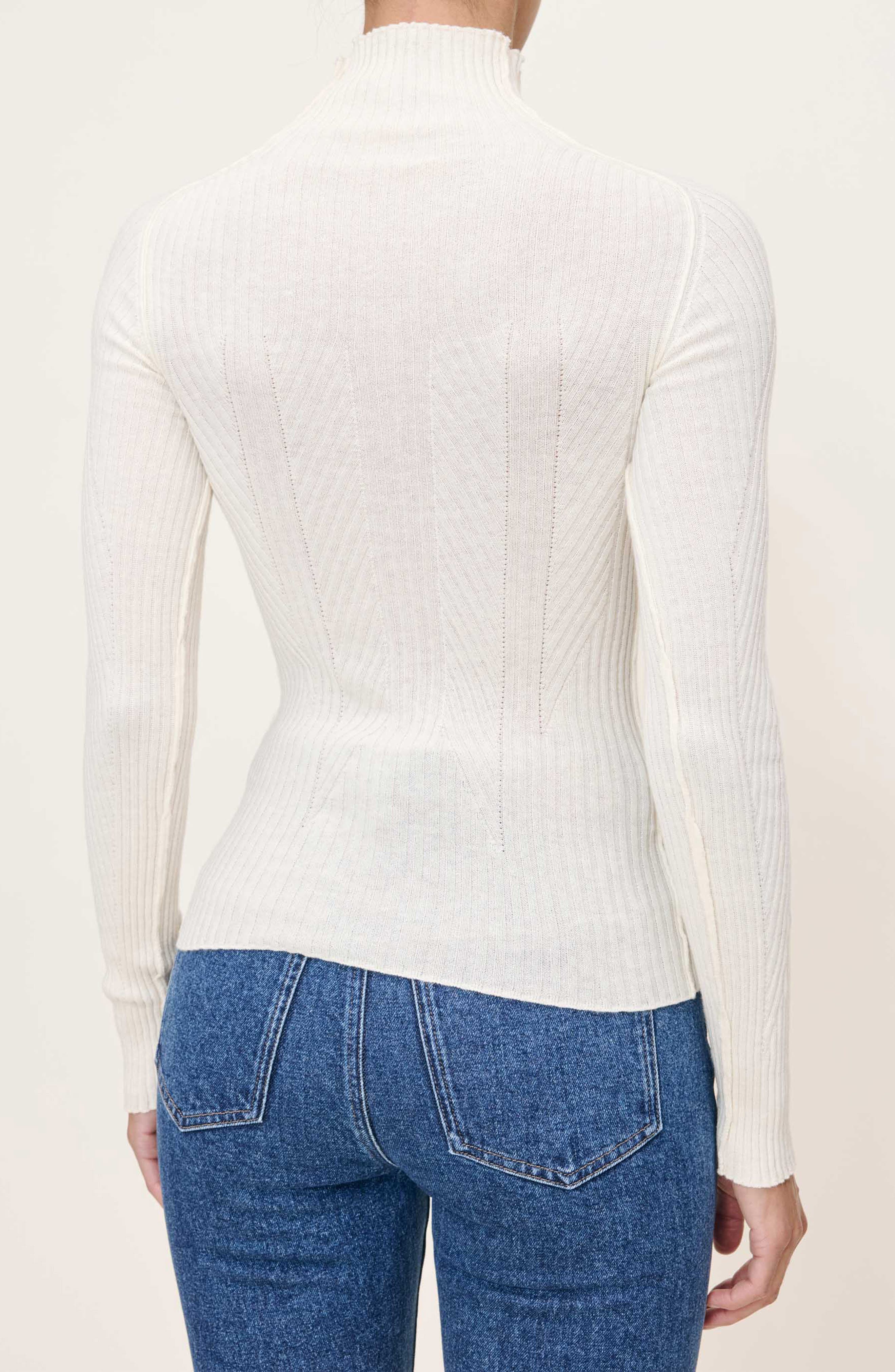 Cotton & Cashmere Mock Neck Sweater - image 2