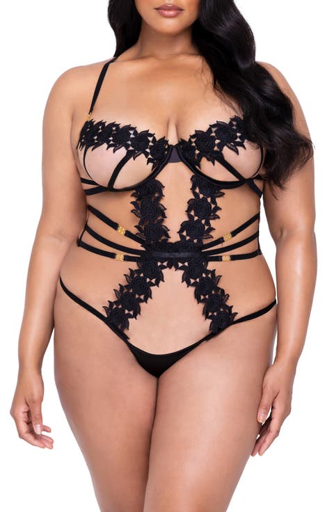 Ebony Rose Underwire Teddy (Plus)