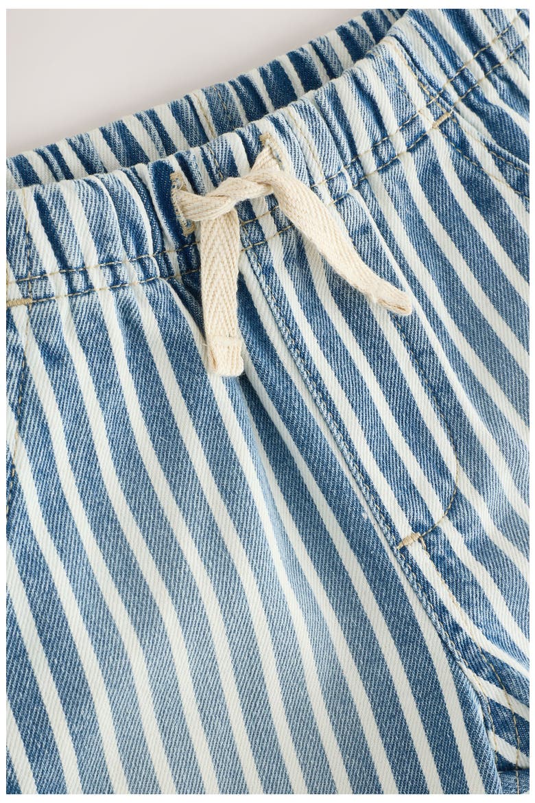 Kids' Stripe Cotton Denim Drawstring Shorts, Alternate, color, MULTI