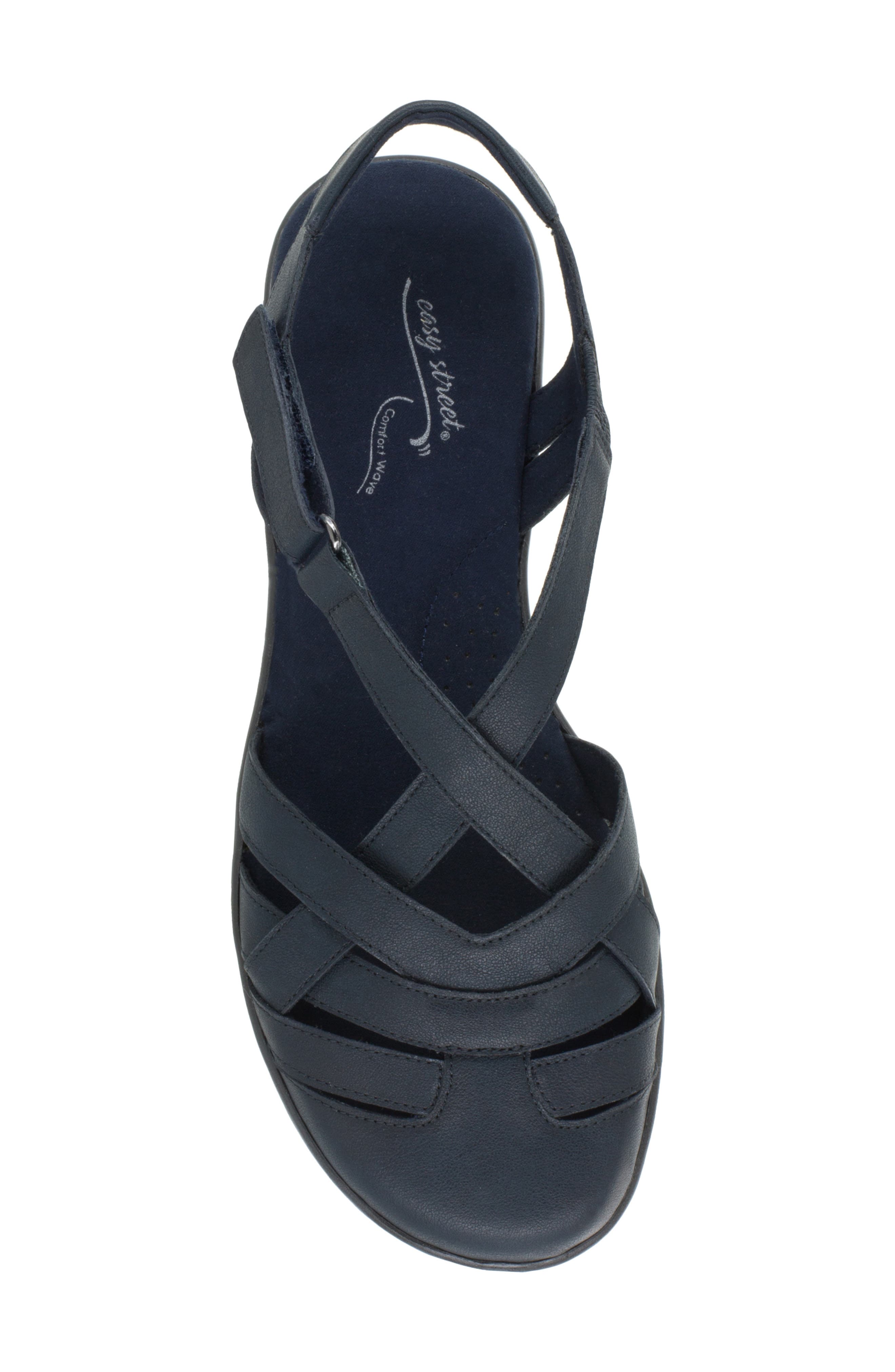 EASY STREET Garrett Sandal - Multiple Widths Available, Alternate, color, Navy