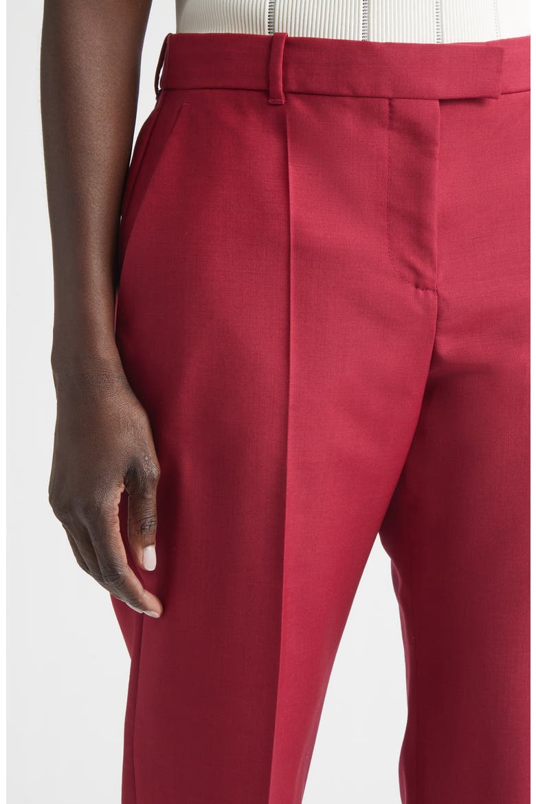 Wool & Mohair Narrow Bootcut Trousers, Alternate, color, RASPBERRY