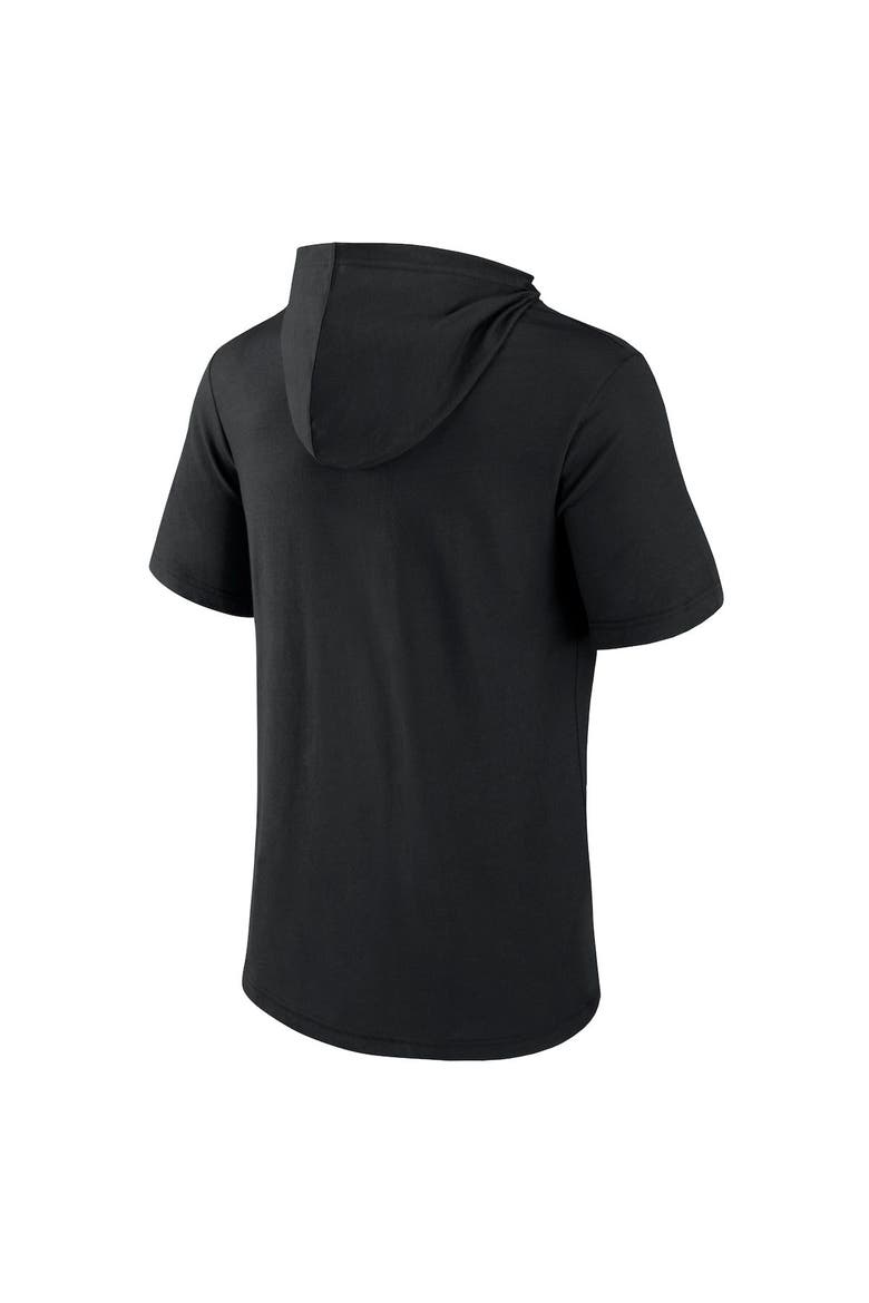 Men's Fanatics Branded Black Chicago White Sox Iconic Rebel Short Sleeve Pullover Hoodie, Alternate, color, Black
