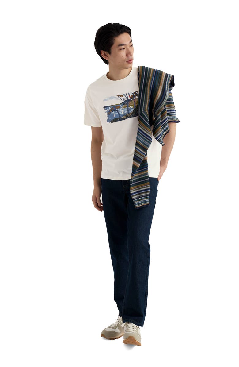 Seasalt Cornwall Midwatch Organic Cotton Graphic T-Shirt, Alternate, color, Through The Trees Chalk