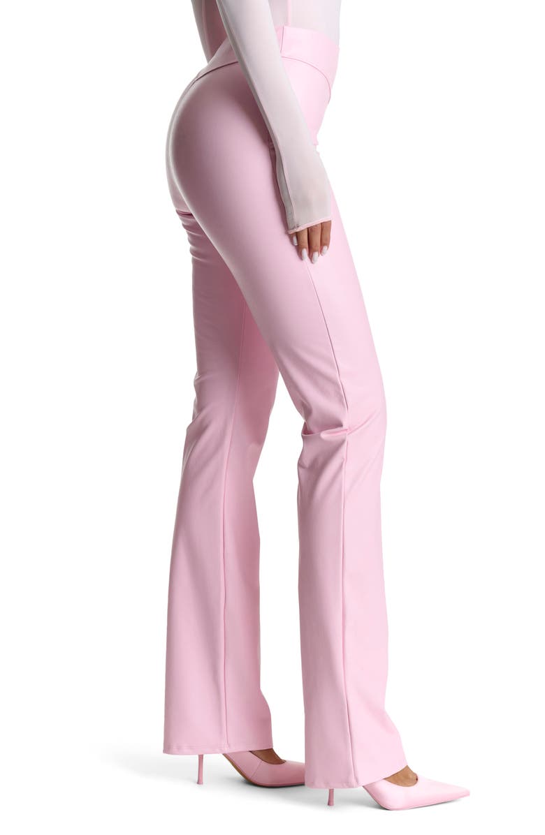 Naked Wardrobe Faux the Love of Bootcut Pants, Alternate, color, Pink