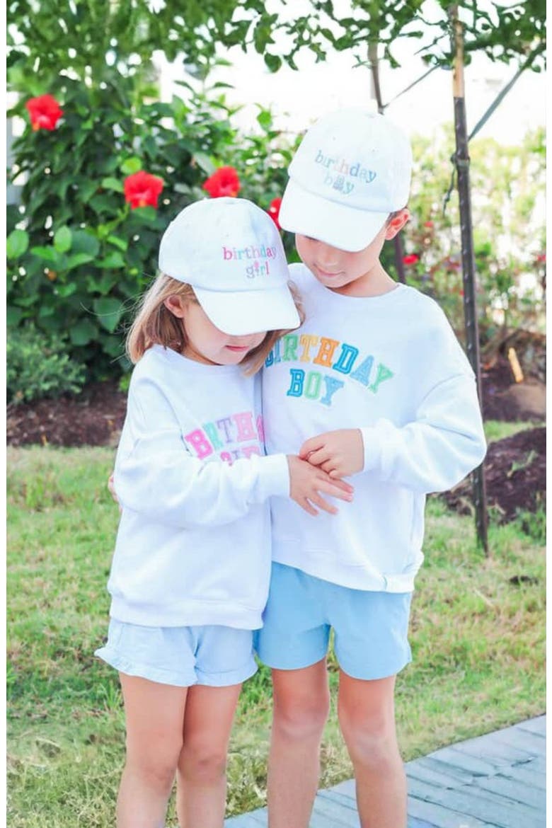 Birthday Boy Twill Baseball Hat, Alternate, color, White