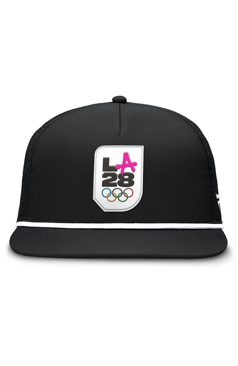 FANATICS Men's Fanatics Black LA28 Summer Olympics Peak Snapback Hat, Alternate, color, Black