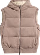 BOSS Henrico Quilted Cashmere Hooded Vest