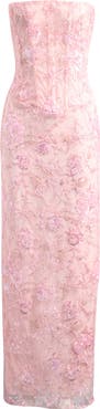 HOUSE OF CB Anisa Hand Beaded Strapless Maxi Dress