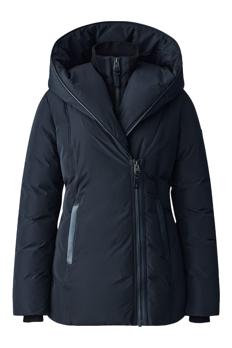 Adali Hooded Water Repellent Down Jacket, Alternate, color, BLACK