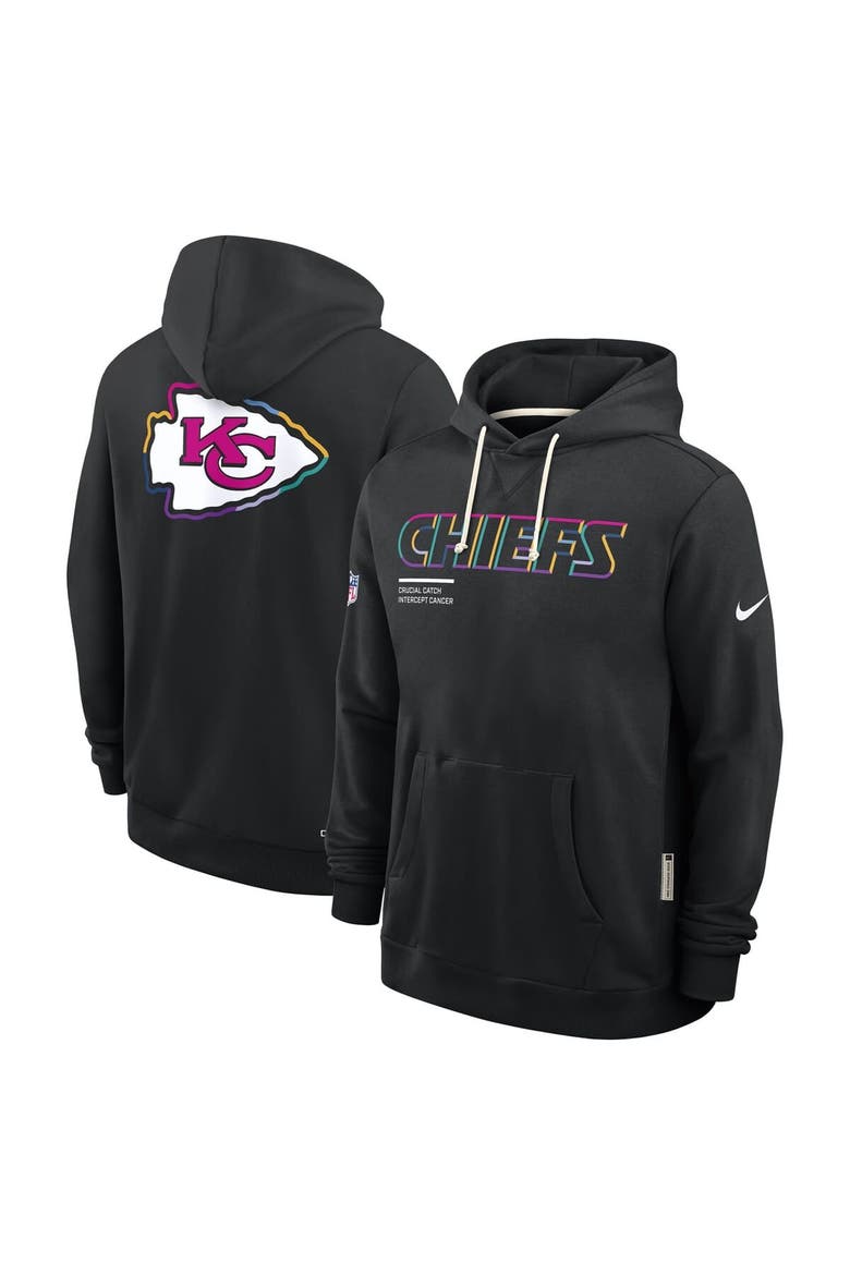Men's Nike Black Kansas City Chiefs 2025 NFL Crucial Catch Sideline Standard Issue Dri-FIT Hoodie, Alternate, color, Black