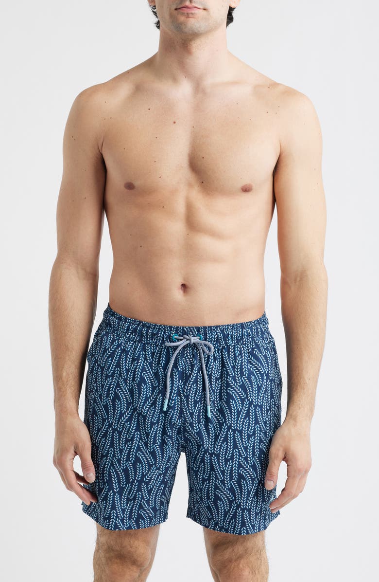 Tommy Bahama Naples Floating Vines 6-Inch Swim Trunks, Main, color, Insignia Blue