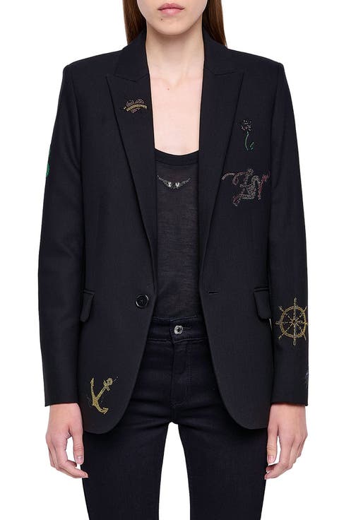 Valse Strass Embellished Blazer