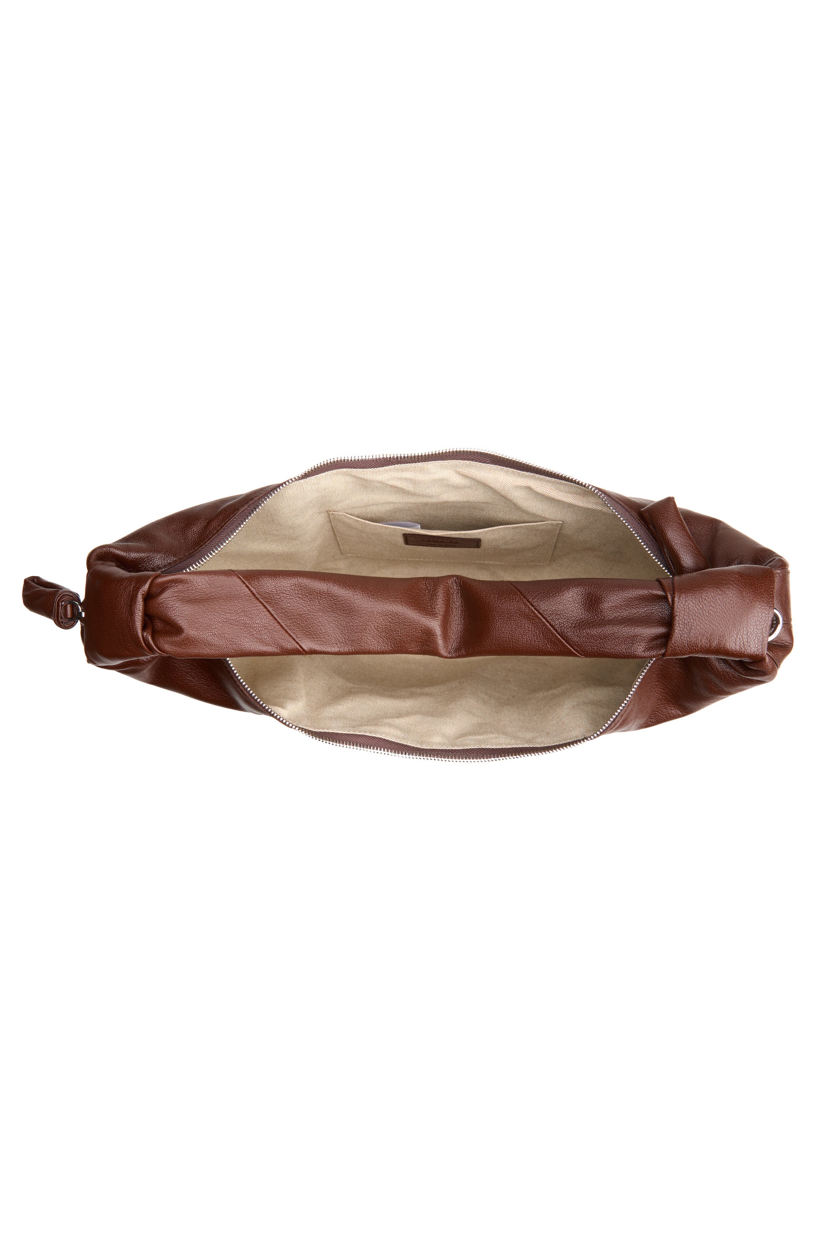 Fortune Croissant Leather Shoulder Bag, Alternate, color, ROASTED PECAN