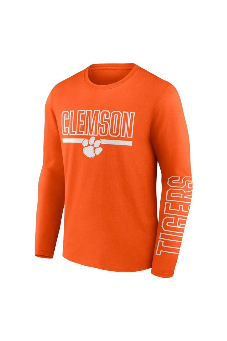 Men's Profile Orange Clemson Tigers Big & Tall Two-Hit Graphic Long Sleeve T-Shirt, Alternate, color, Orange