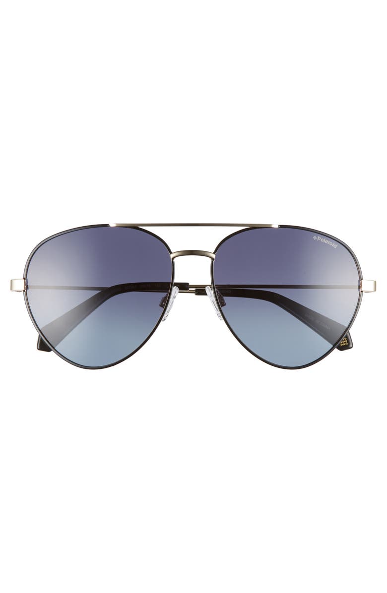 Polaroid 59mm Polarized Aviator Sunglasses, Alternate, color,