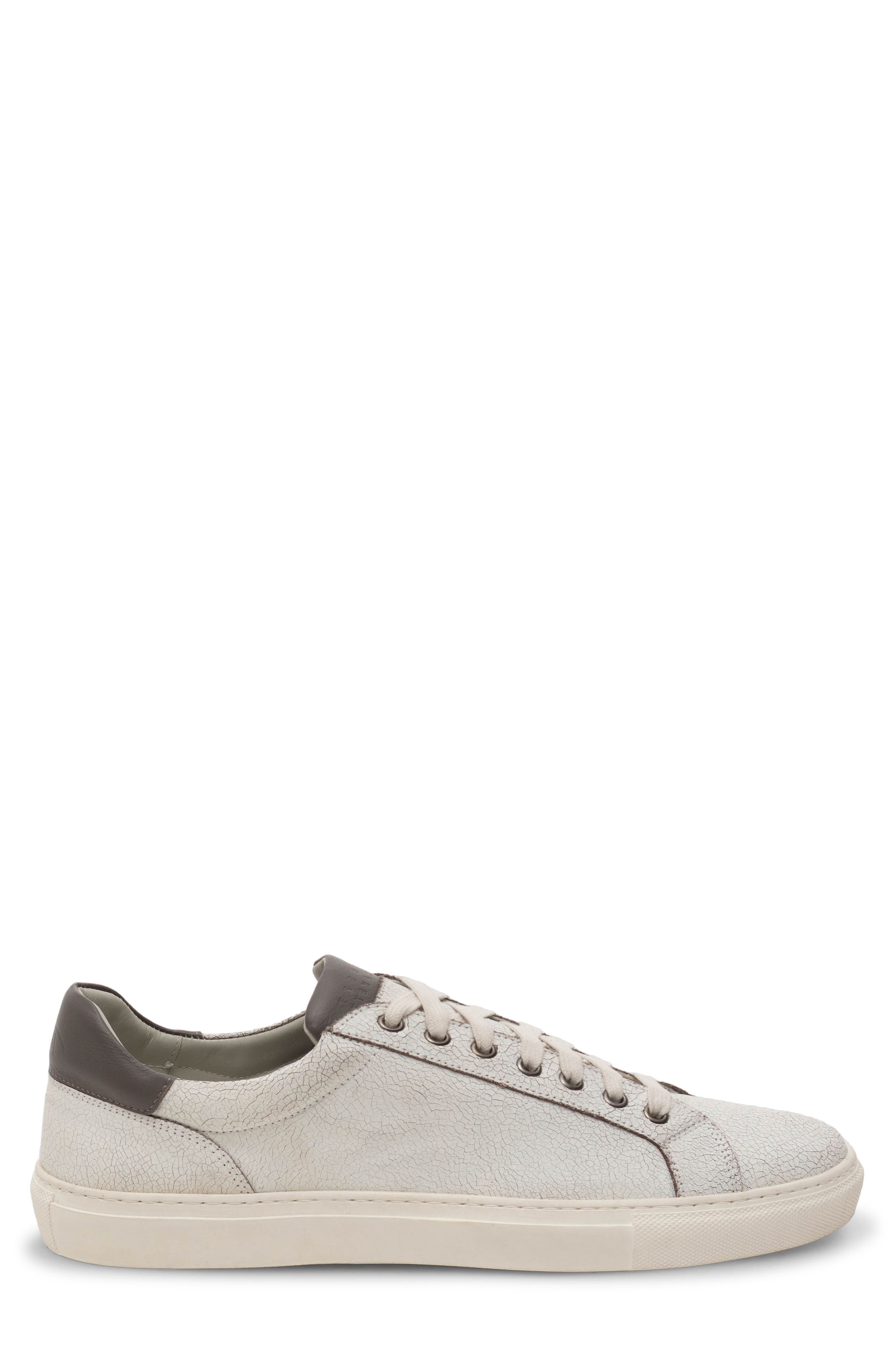 Thomas Crinkled Leather Sneaker, Alternate, color, DIRTY WHITE