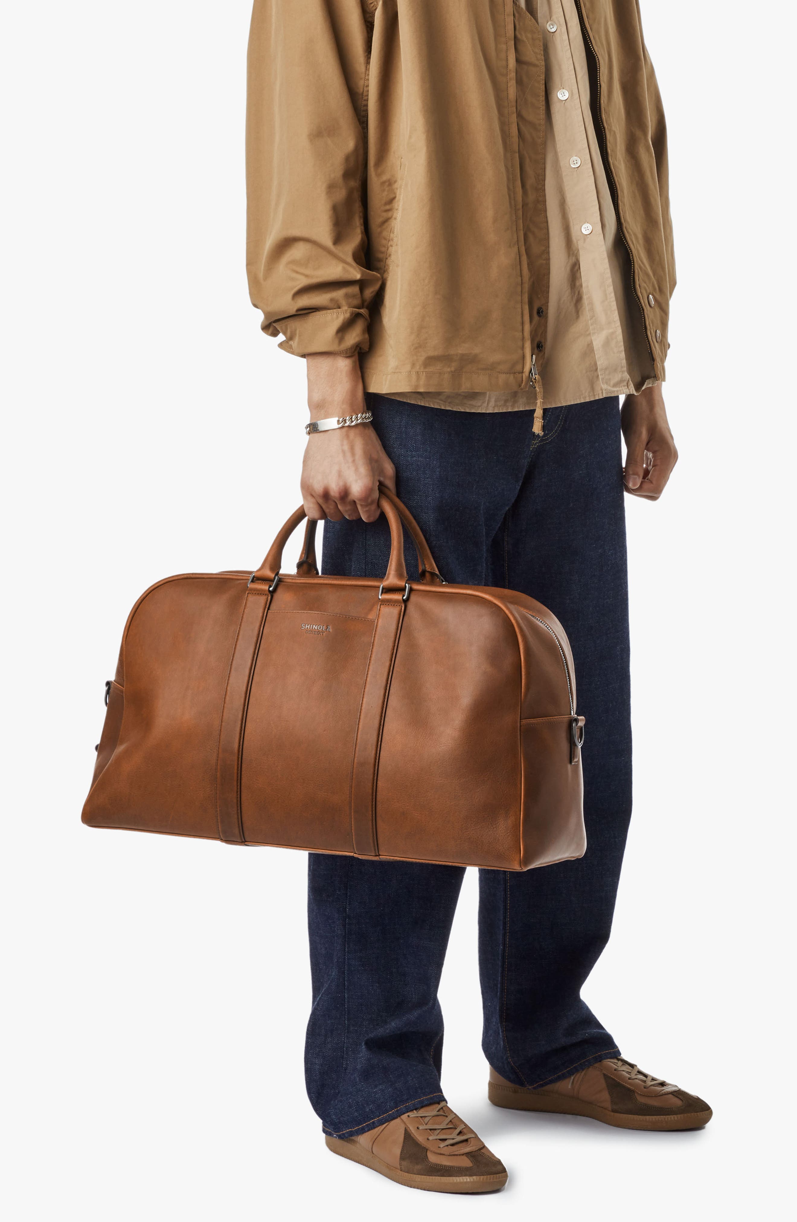 Shinola Runwell Navigator Duffle, Alternate, color, Medium Brown
