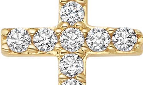 Crislu Pavé Cubic Zirconia Cross Pendant Necklace In Gold