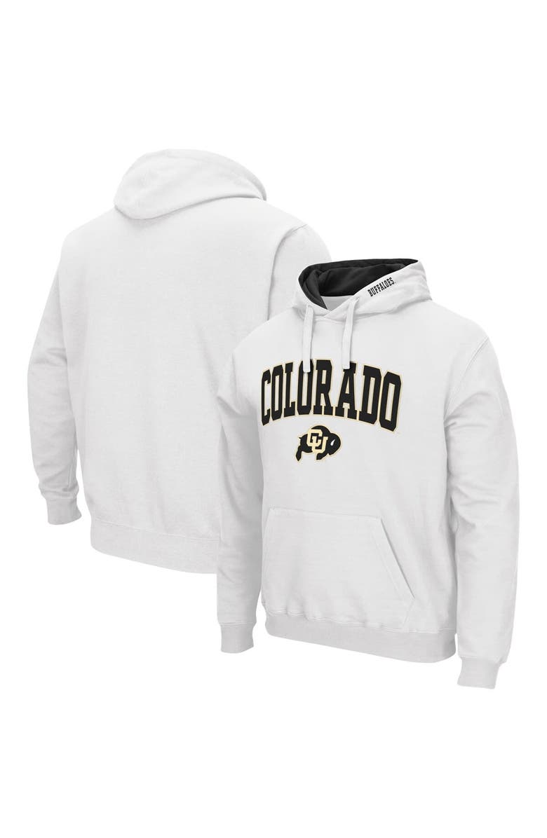 COLOSSEUM Men's Colosseum White Colorado Buffaloes Arch & Logo 3.0 Pullover Hoodie, Main, color, White