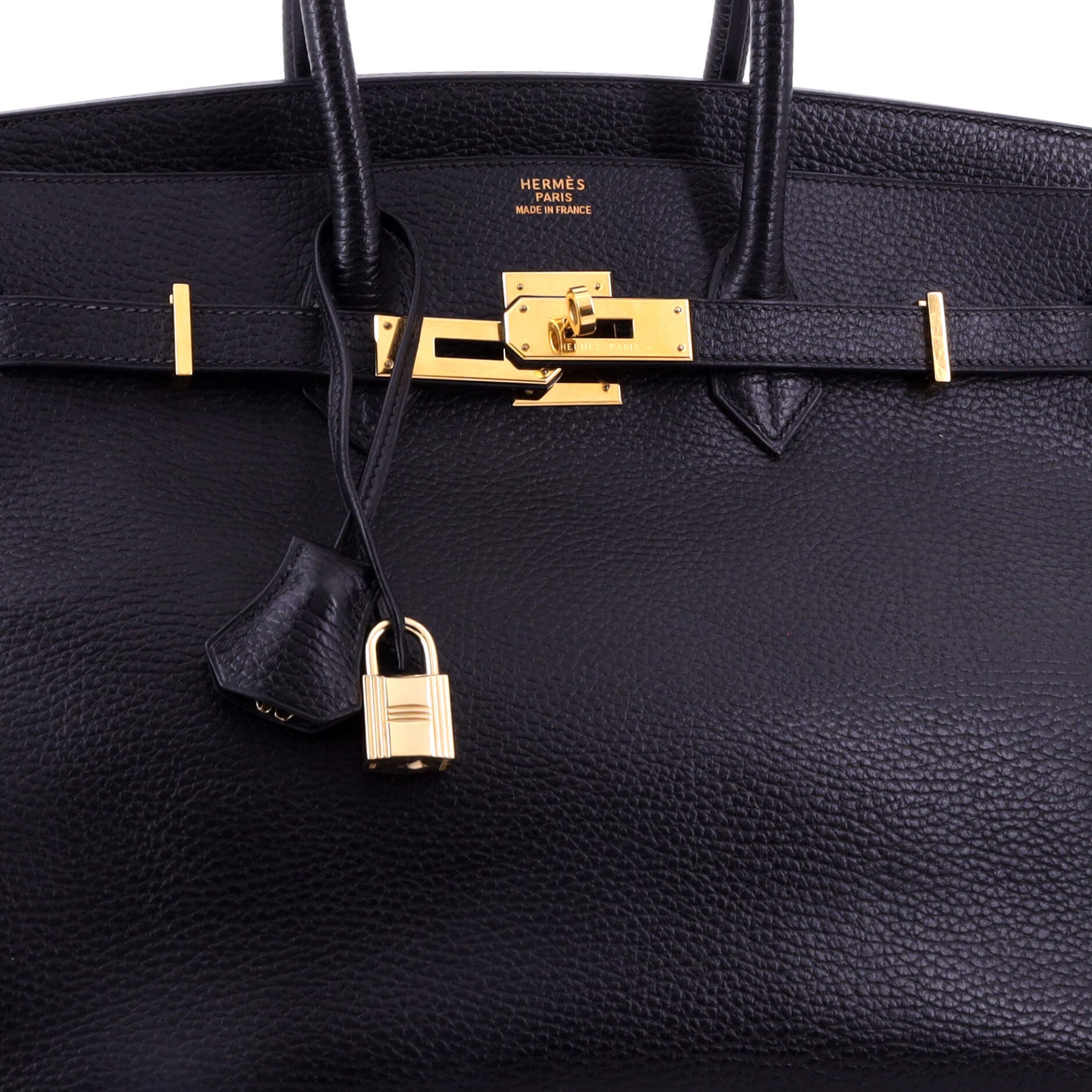Pre-Owned Hermes Birkin Handbag Black Ardennes with Gold Hardware 35, Alternate, color, Noir