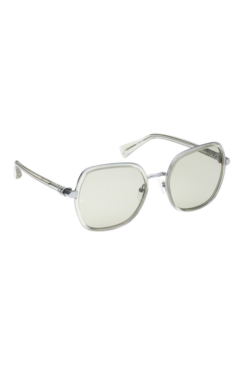 57mm Butterfly Sunglasses, Alternate, color, SHINY CRYSTAL TIDAL FOAM TAN L
