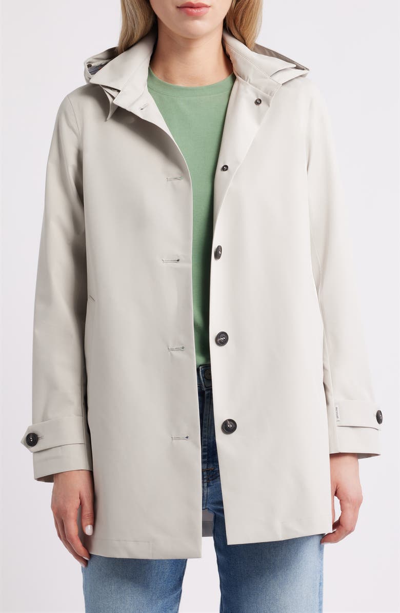 Save The Duck April Water Repellent Raincoat, Alternate, color, Rainy Beige