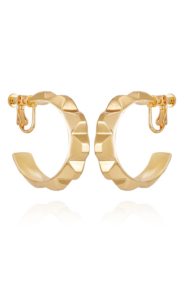 Vince Camuto Geometric Clip-On Hoop Earrings, Alternate, color, 