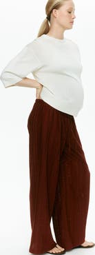 H&M Mama Lace-look Jersey Trousers