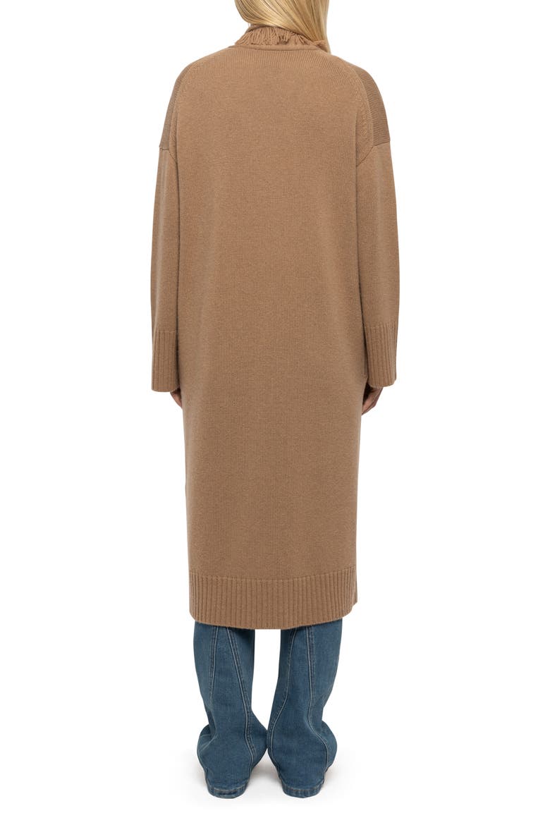 Camy Longline Fringe Cardigan, Alternate, color, CAMEL